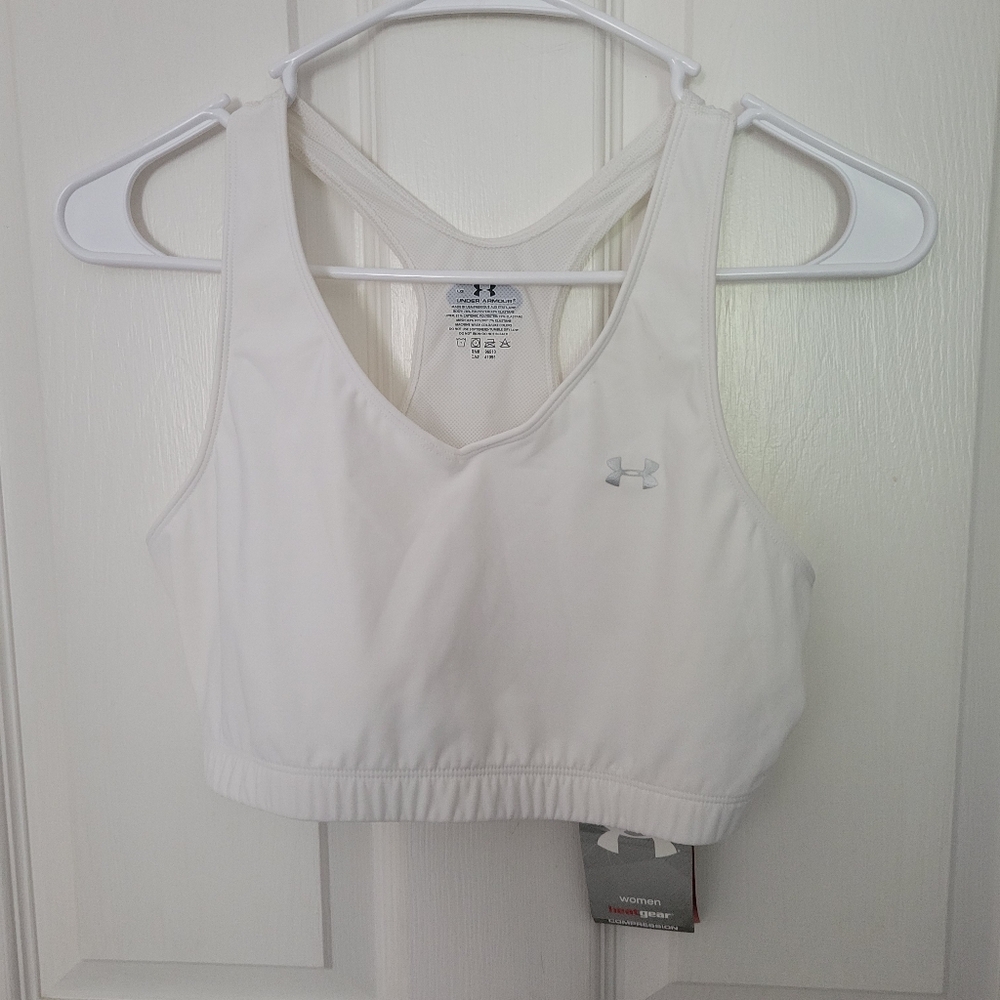 Under Armour White Sports Bra NWT Large